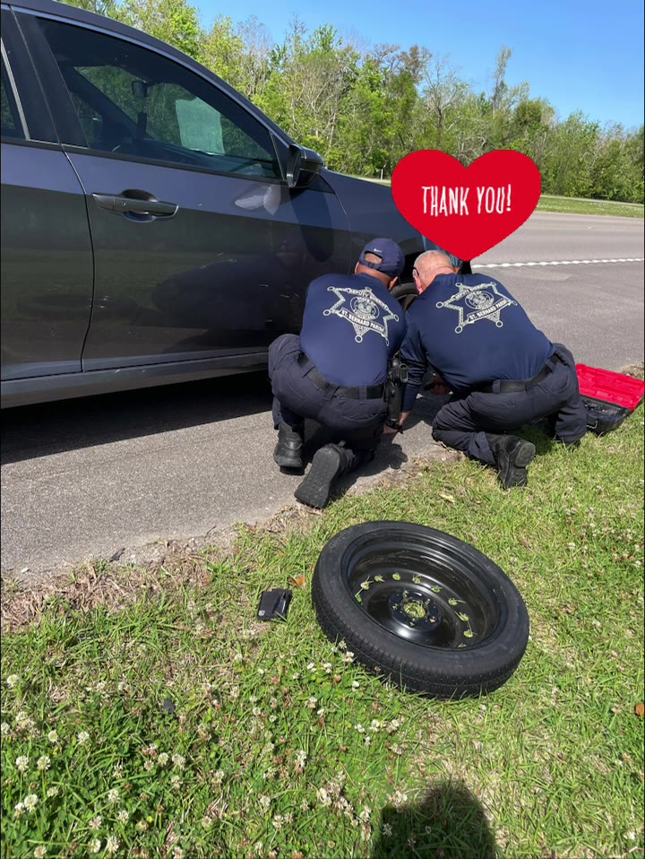 St. Bernard Sheriff’s Office Marine Division Sgt. Shane Lulei, right, and Reserve Marine Division Deputy Larry Wilson, stopped today on East Judge Perez Dr