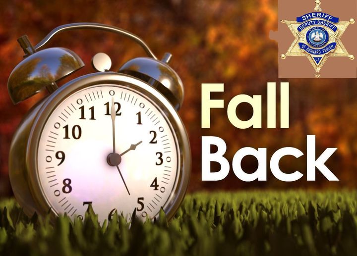 Don't forget to move your clocks back one hour on Sunday Nov. 6 at 2 a.m. for th