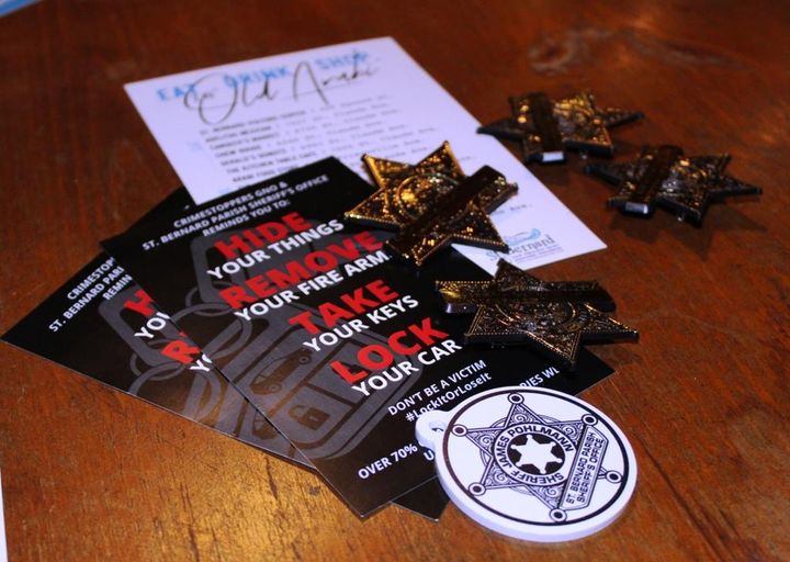 Some of the items St. Bernard Sheriff’s Office deputies handed out during variou