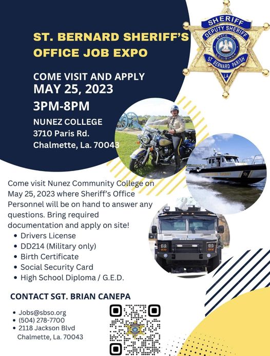 Looking for a new job? Ever considered a career in law enforcement?  Stop by Thursday and see what