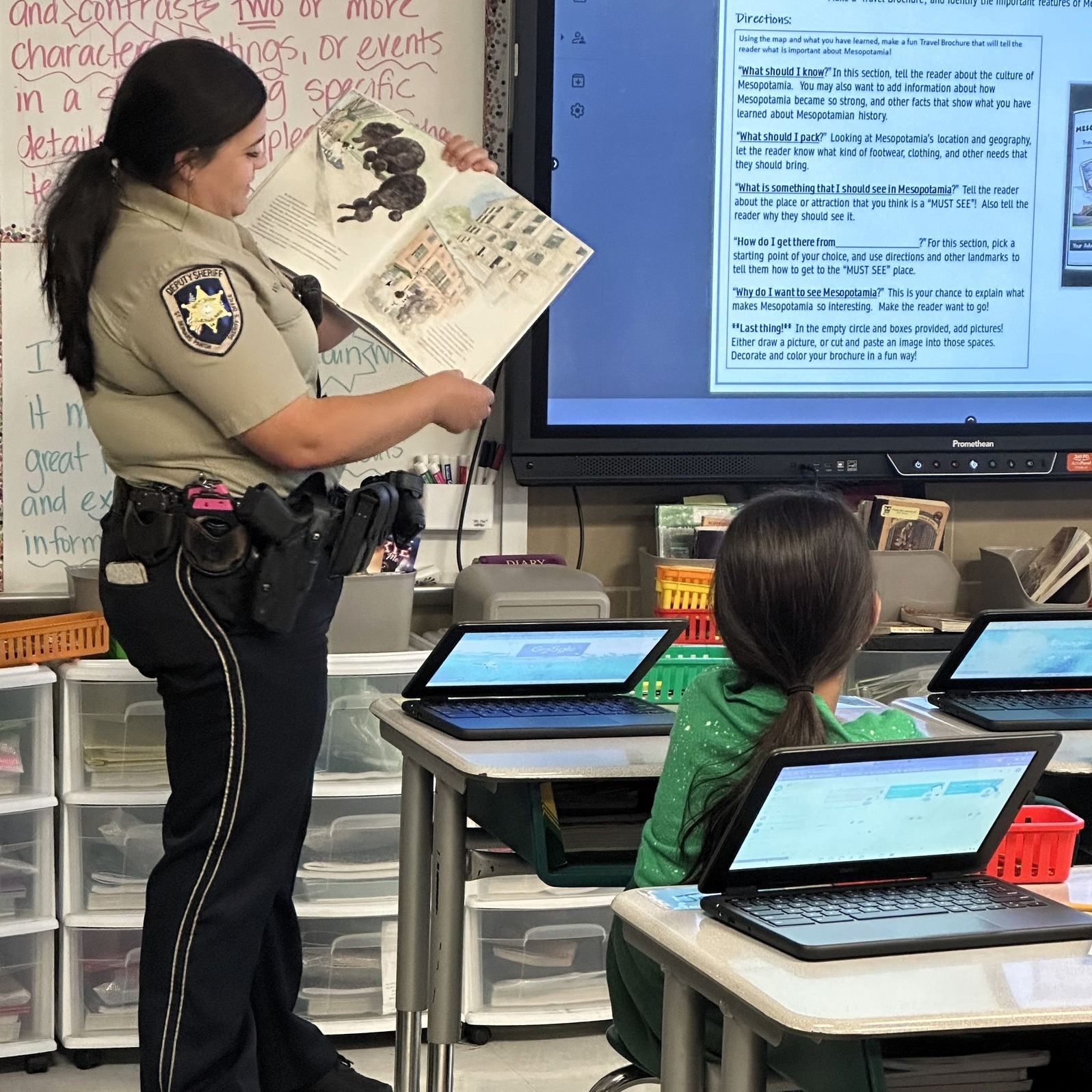 SBSO PARTICIPATES IN LITERACY WEEK AT DAVIES   The St. Bernard Sheriff’s Office had several deputi