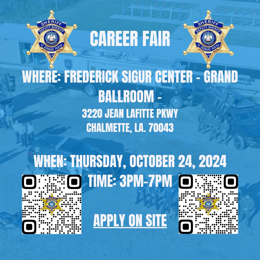 SBSO CAREER FAIR IS TOMORROW 

Looking for a rewarding career where you can make a real difference?