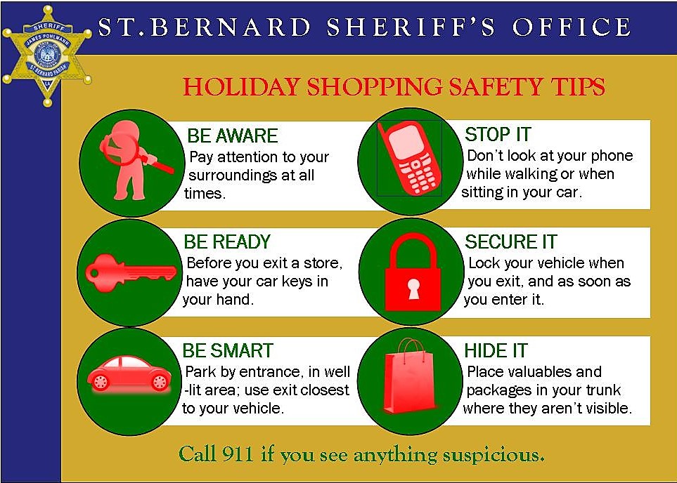 SBSO offers holiday shopping safety tips