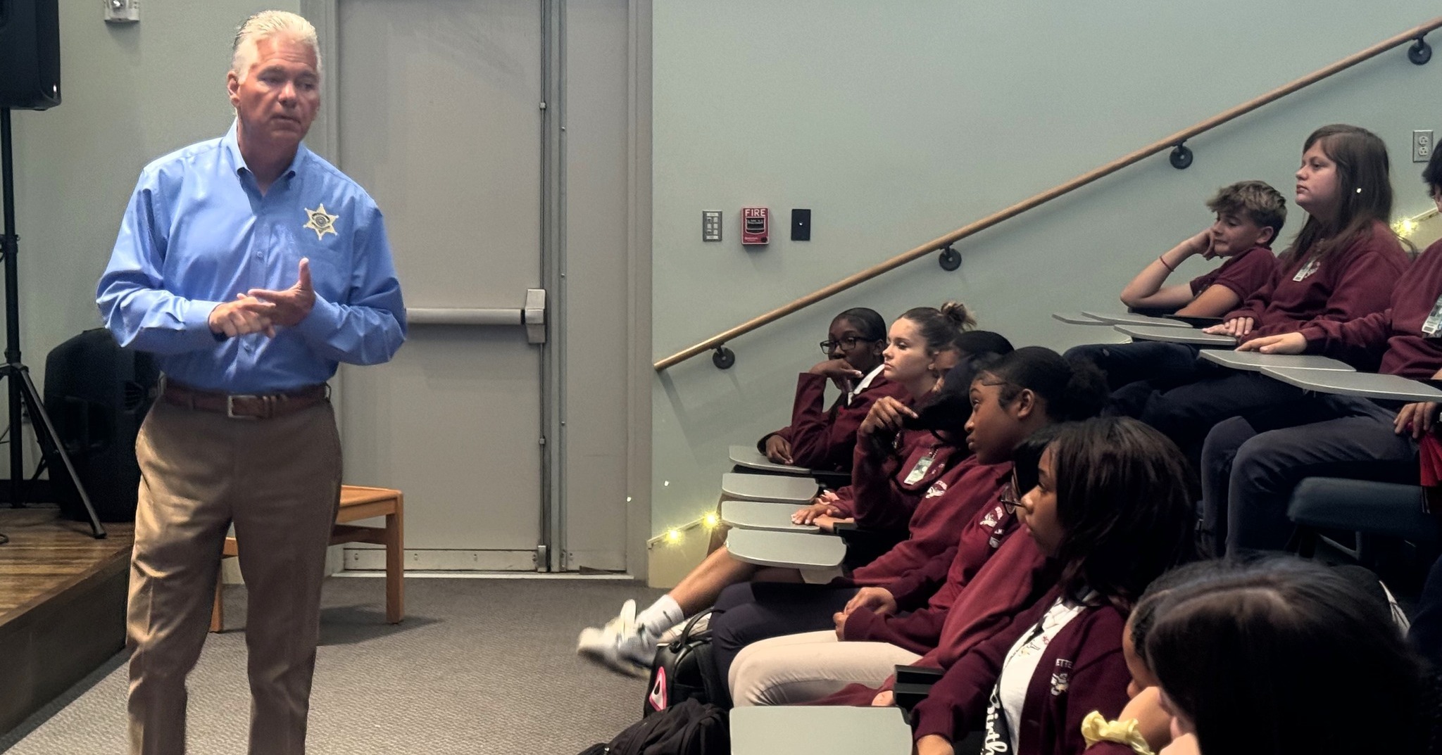 ST. BERNARD SHERIFF TALKS TO CHS STUDENTS ABOUT MAKING GOOD CHOICES

St. Bernard Sheriff James Pohl