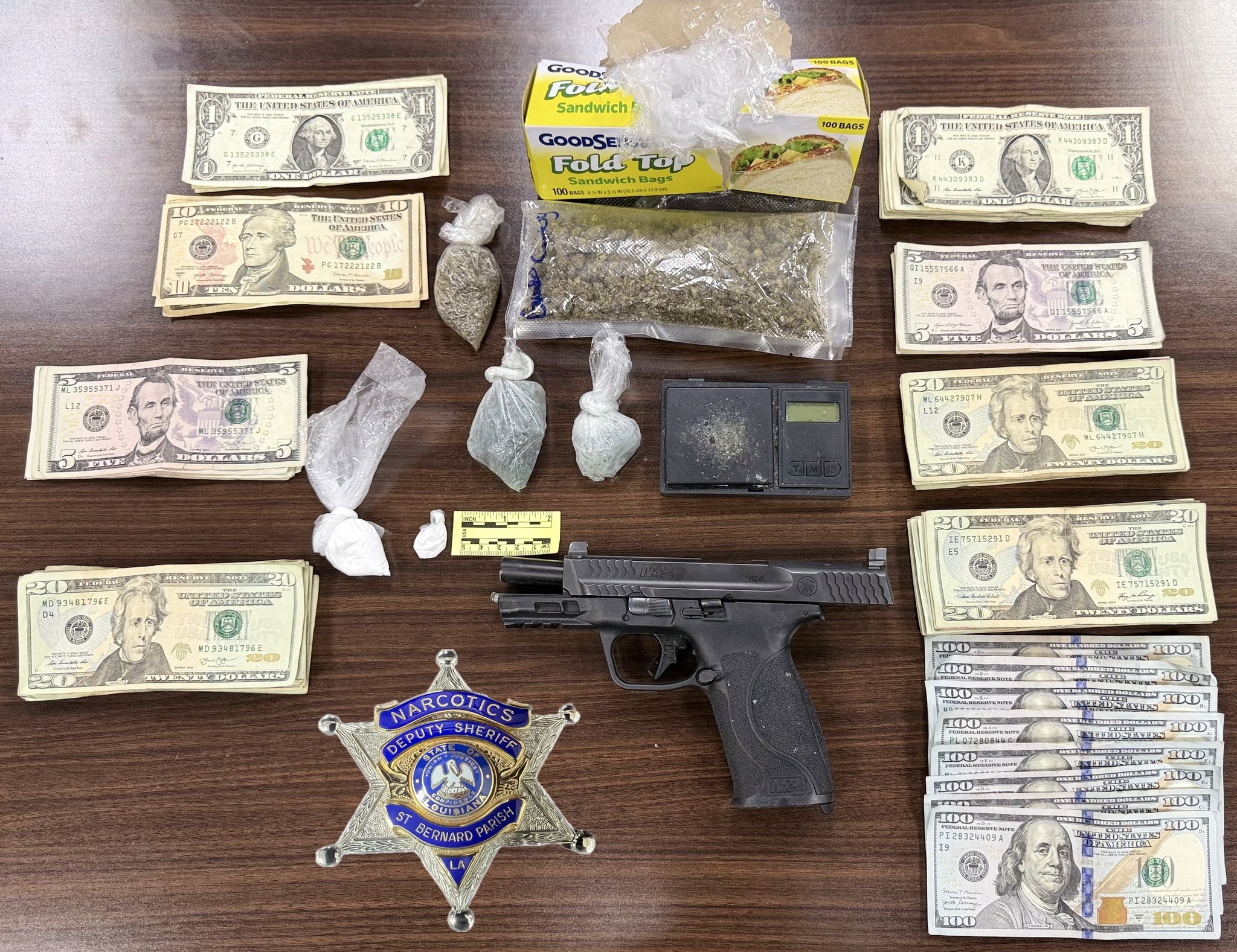 SBSO ARRESTS TWO MEN ON NARCOTICS, WEAPONS CHARGES 

The St. Bernard Sheriff’s Office arrested two