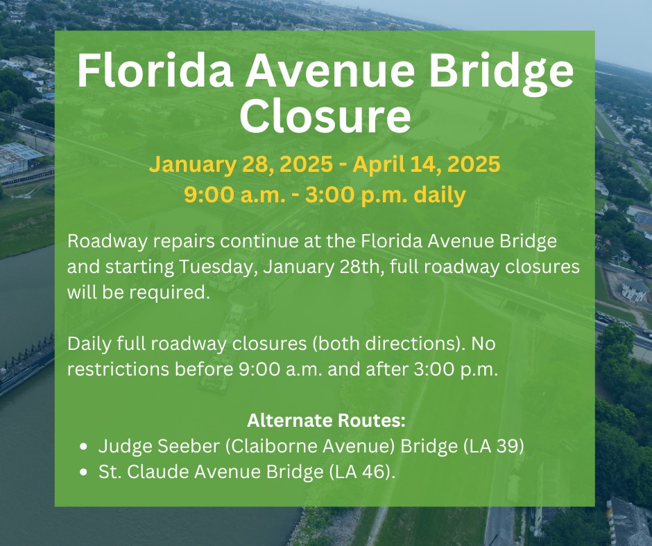 Florida Avenue Bridge Roadway Closure Schedule