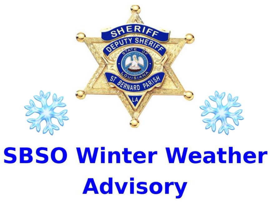 SBSO WINTER WEATHER ADVISORY 

Sheriff James Pohlmann urges everyone to stay informed on this appro