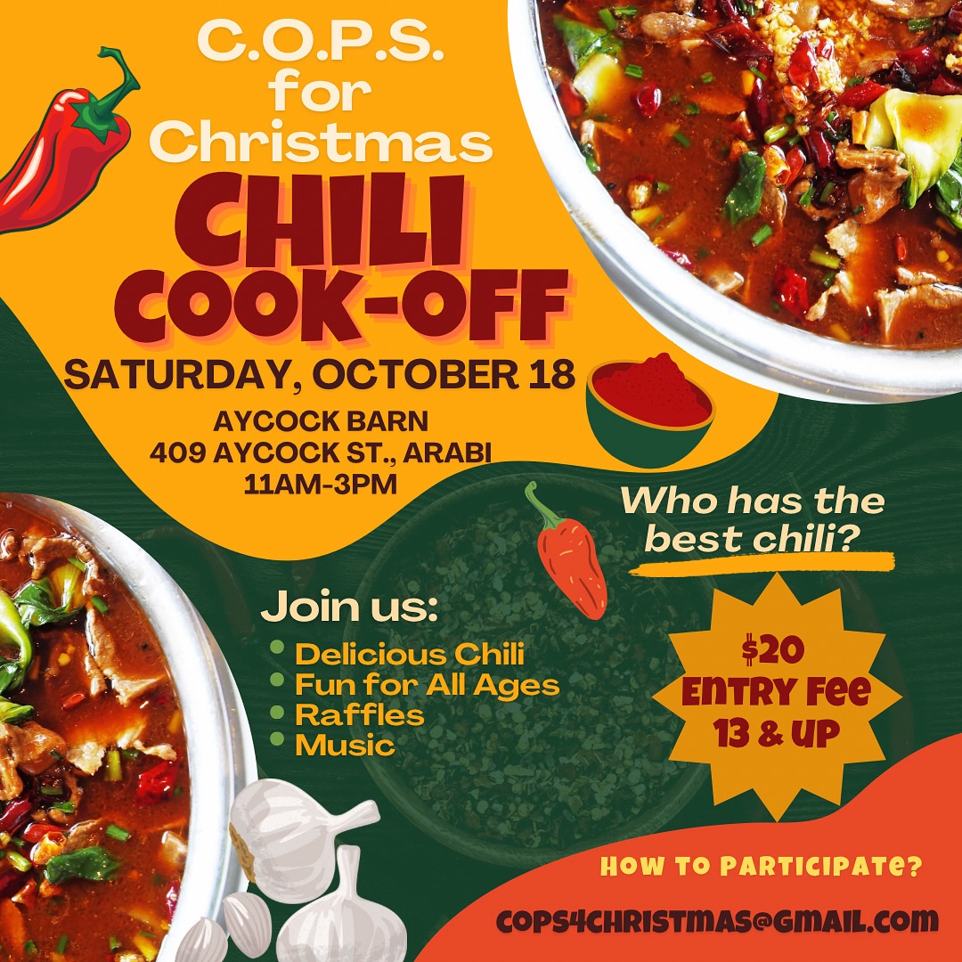 CHILI COOK OFF THIS WEEKEND!