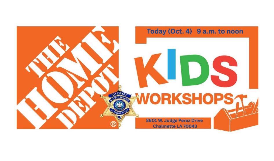 SBSO AT HOME DEPOT KIDS SAFETY DAY 

The St. Bernard Sheriff’s Office is participating in the Chalm