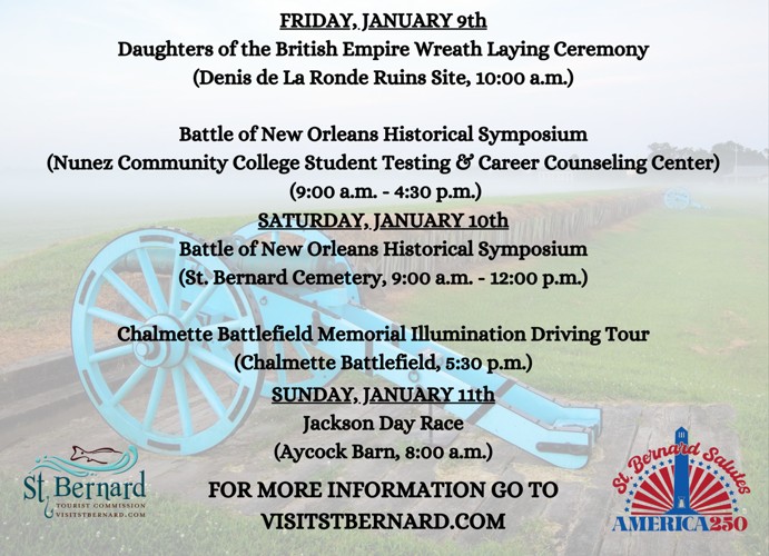 The Battle of New Orleans commemoration continues this weekend