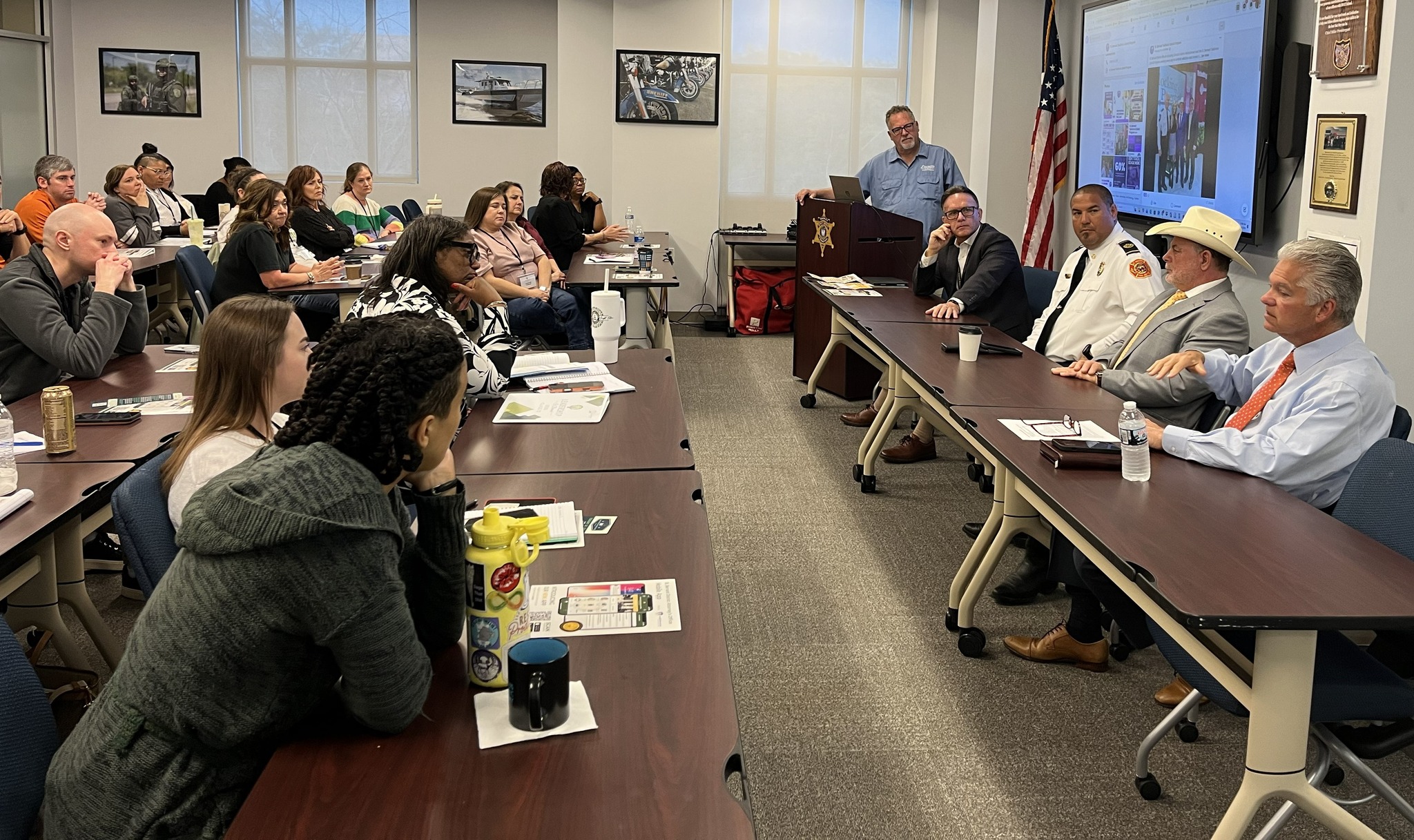 SBSO HOSTS LEADERSHIP ST. BERNARD SESSION 
 
The St. Bernard Sheriff’s Office hosted a Leadership S