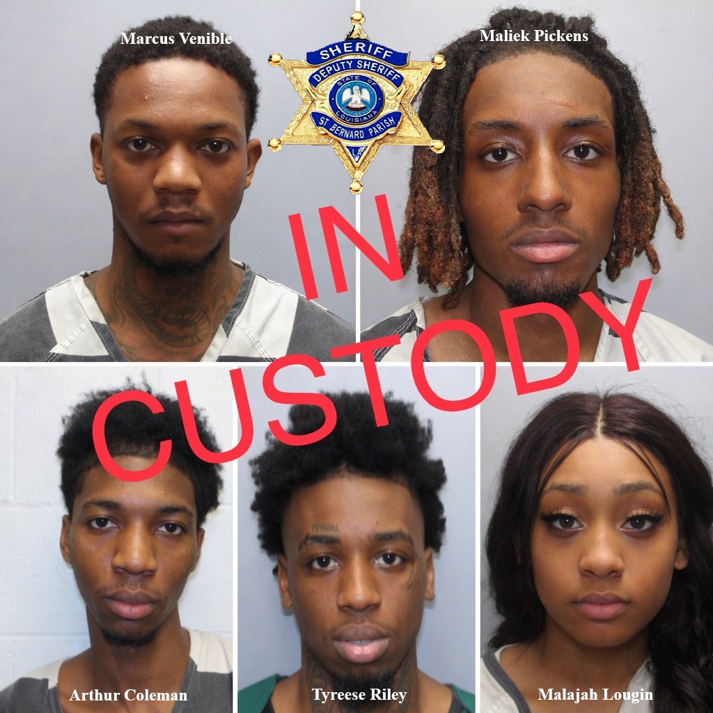 SBSO APPREHENDS TWO REMAINING SUSPECTS IN VIOLET HOMICIDE 

The St. Bernard Sheriff’s Office, worki