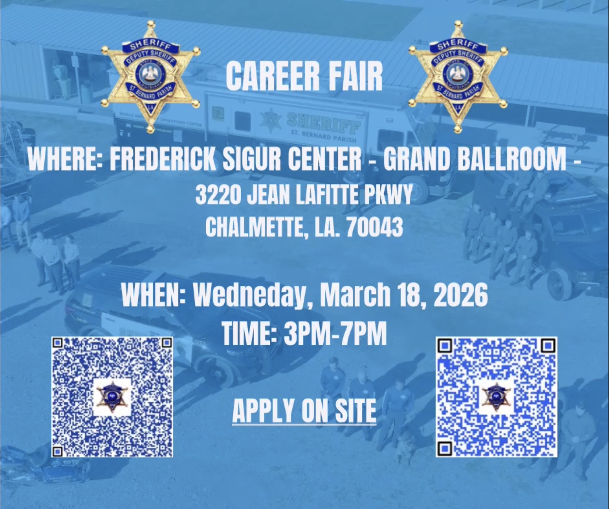 SBSO JOB FAIR TODAY