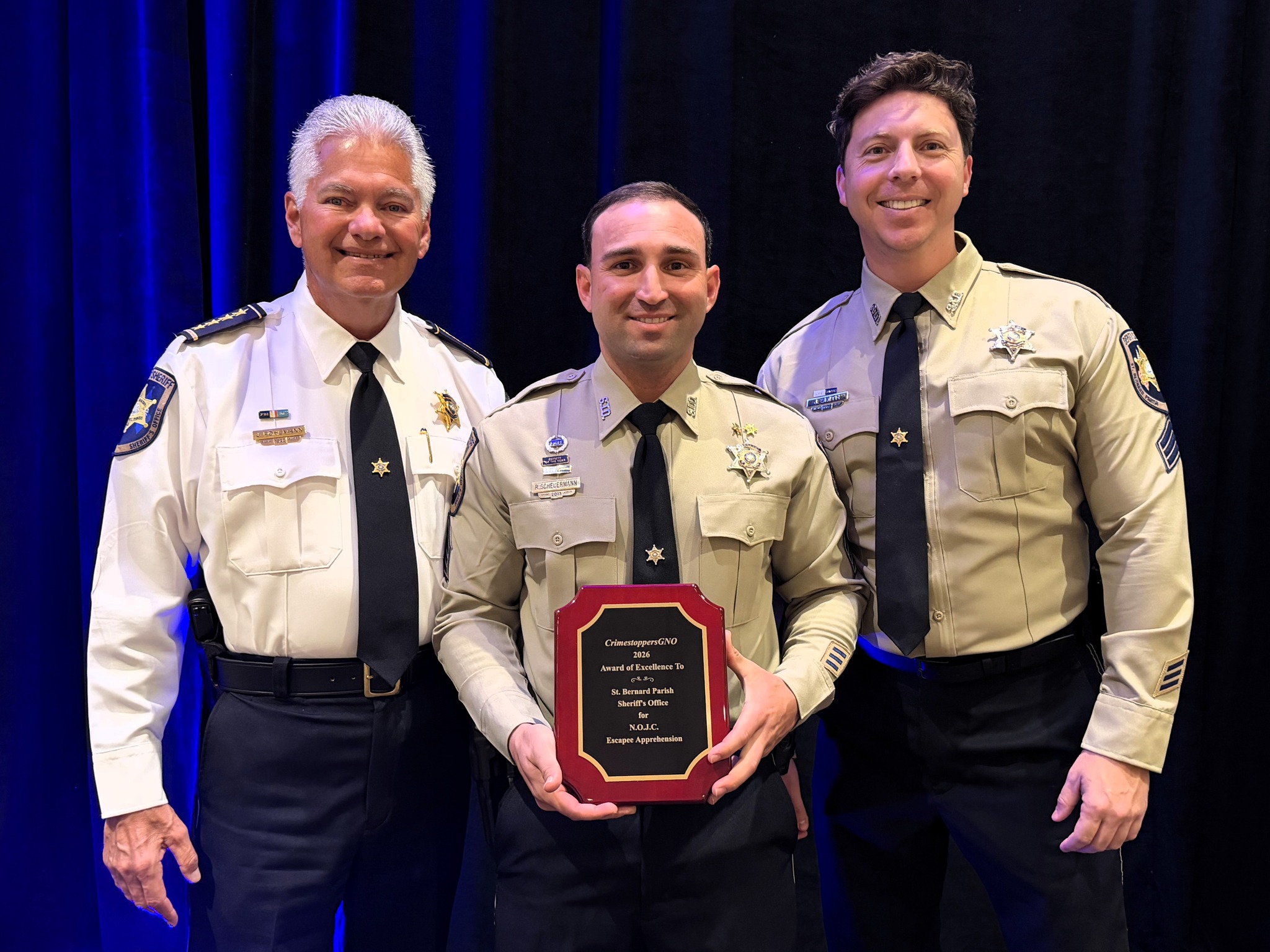 SBSO SPECIAL INVESTIGATIONS AGENTS HONORED BY CRIMESTOPPERS 

The St. Bernard Sheriff’s Office is p