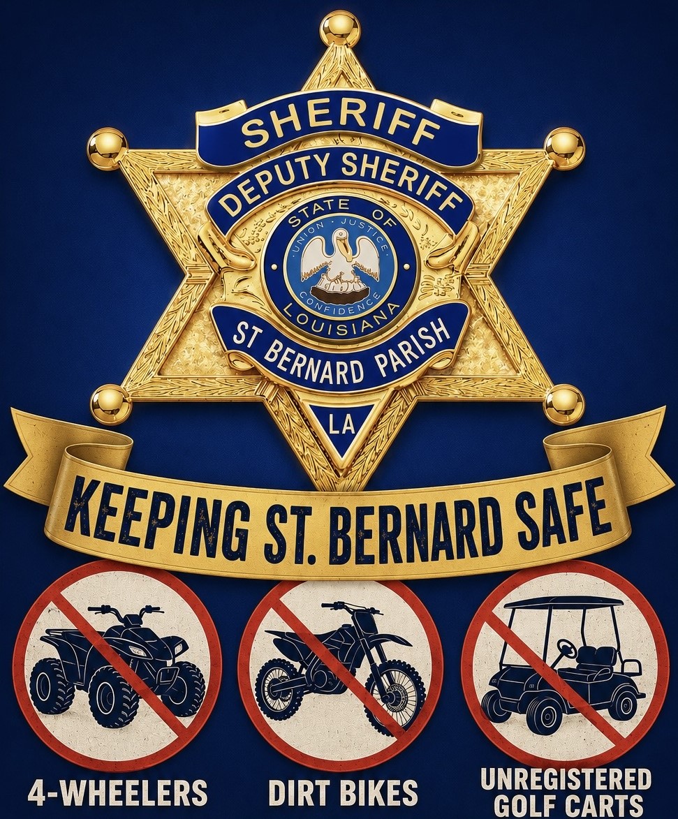 SBSO REMINDS RESIDENTS OF LAWS PROHIBITING 4-WHEELERS, DIRT BIKES AND GOLF CARTS 

As summer gets u