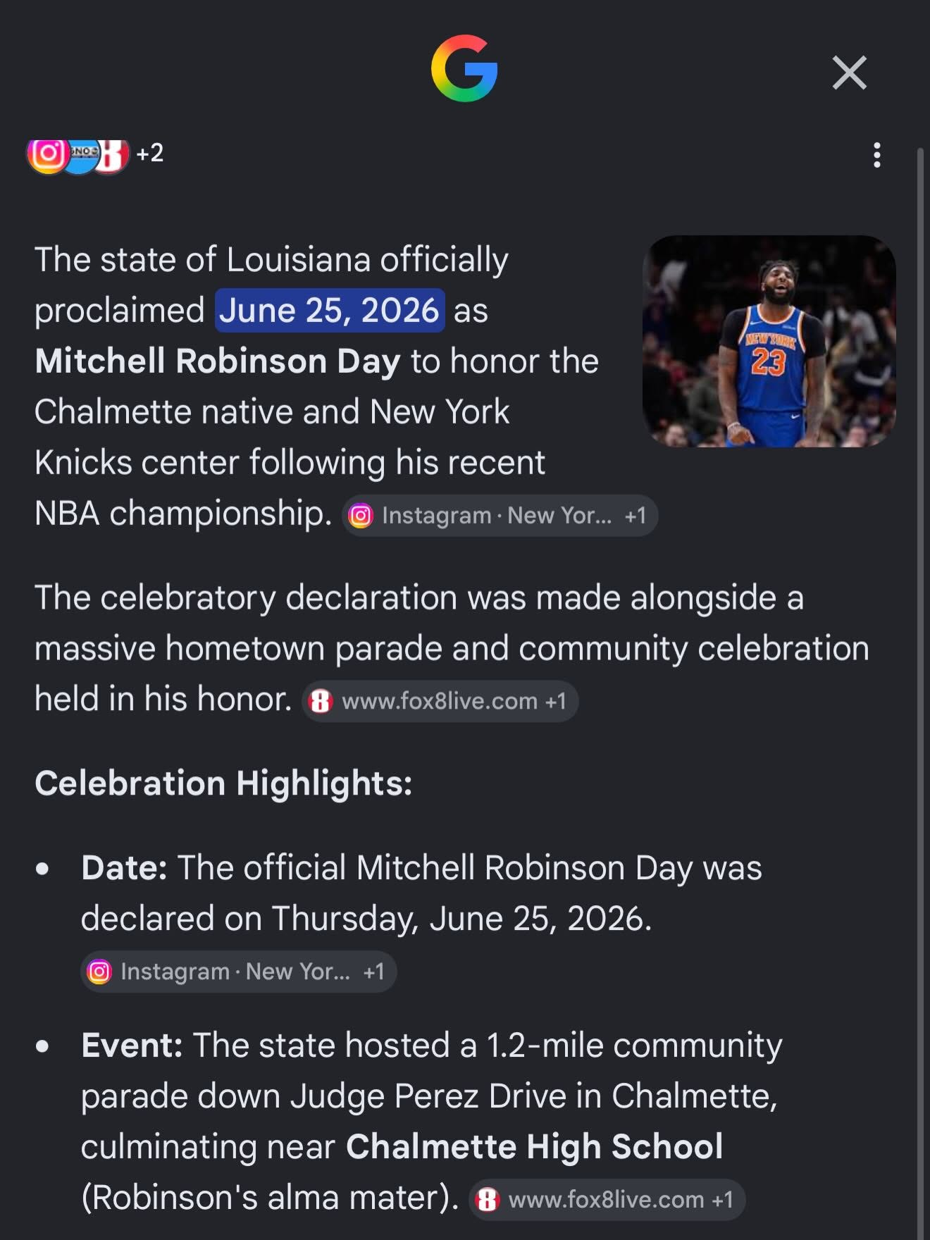 This can not be real! The state of Louisiana has given me my own day. I am beyond grateful for this.