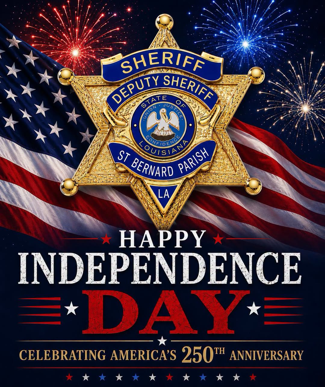 As we celebrate our nation’s 250th anniversary today, Sheriff Pohlmann and the men and women of SBS