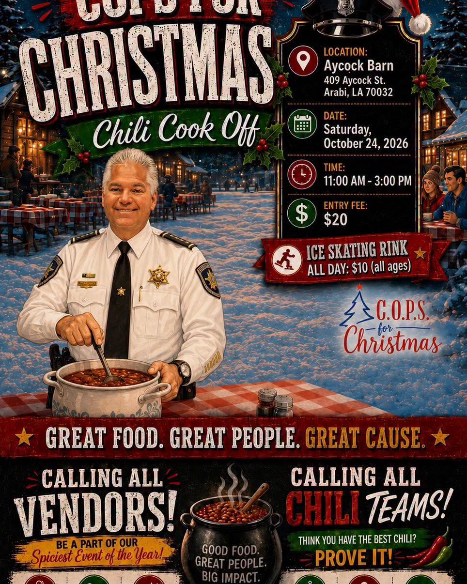 COPS FOR CHRISTMAS NEEDS CHILI COOK-OFF TEAMS!