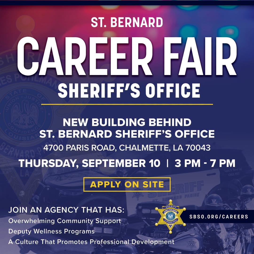 SBSO CAREER FAIR BEGINS AT 3 P.M. TODAY