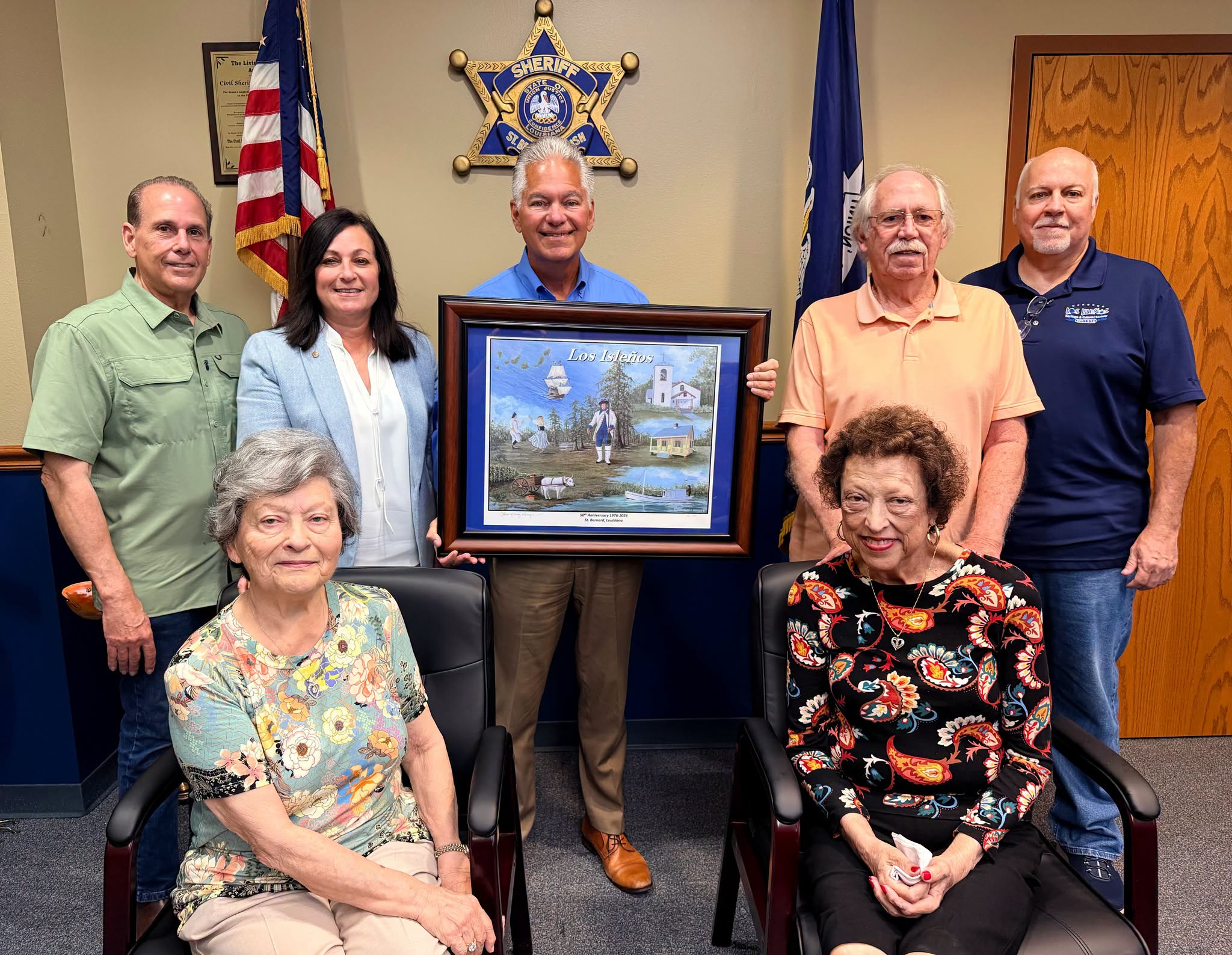 SBSO RECEIVES ISLENOS 50TH ANNIVERSARY POSTER 

The Los Isleños Heritage and Cultural Society recen